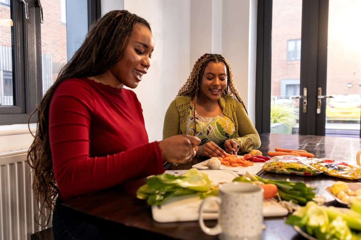 A calm and supportive counseling session in a bright, airy room.